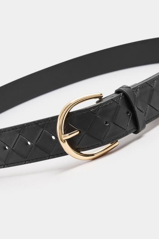 Evans Yours Black Weave Buckle Belt