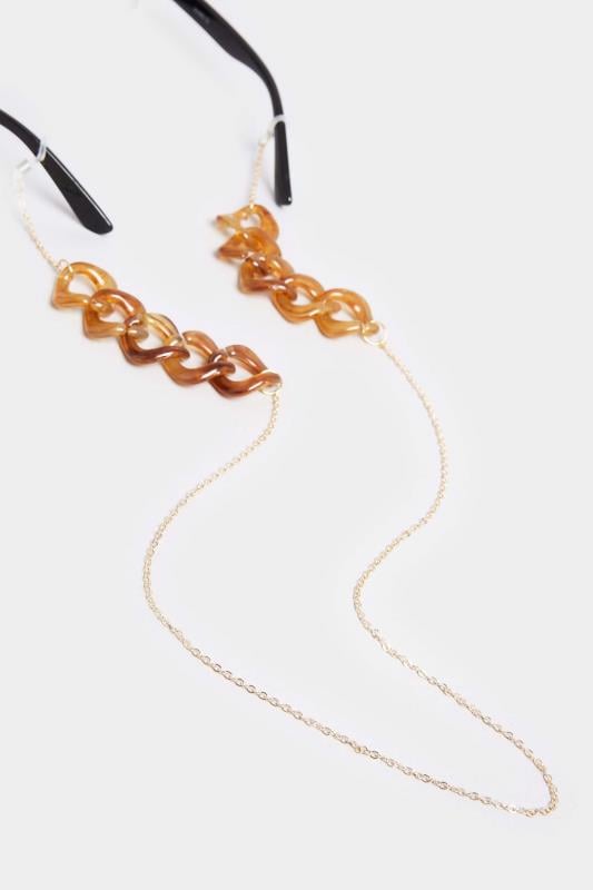 Evans Yours Brown Chunky Sunglasses Chain