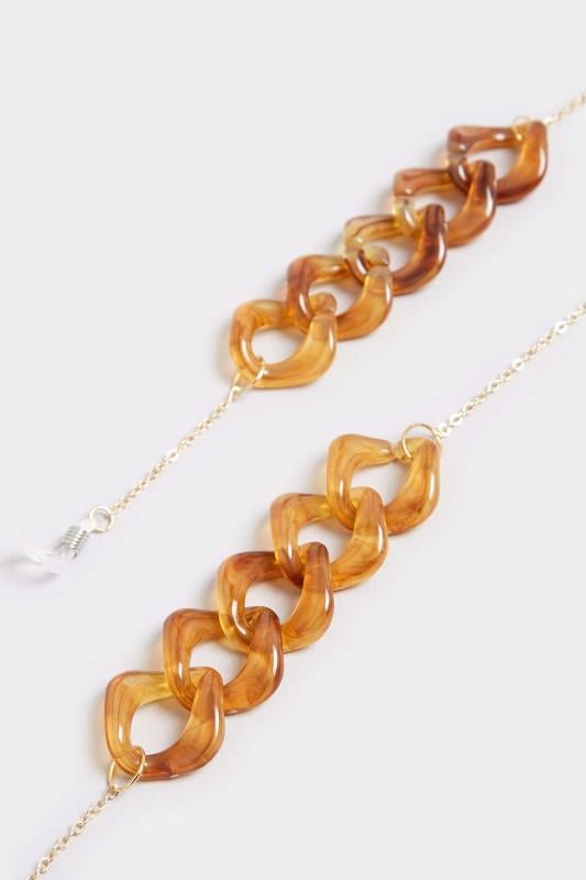 Evans Yours Brown Chunky Sunglasses Chain