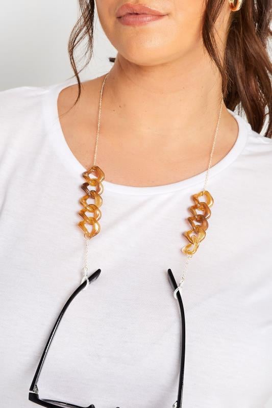 evans Yours Brown Chunky Sunglasses Chain