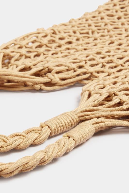 Evans Yours Brown Crochet Beach Bag