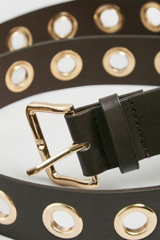 Evans Yours Brown Eyelet Detail Belt