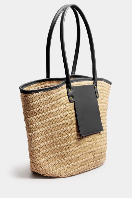 Evans Yours Brown Straw Beach Bag