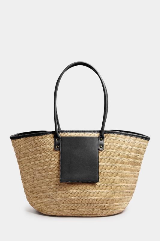 Evans Yours Brown Straw Beach Bag
