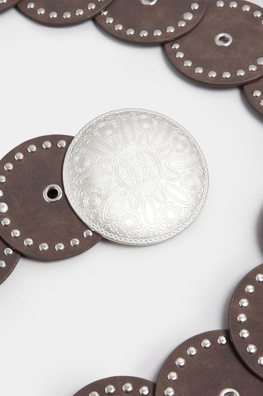 Evans Yours Brown Wide Disc Eyelet Belt