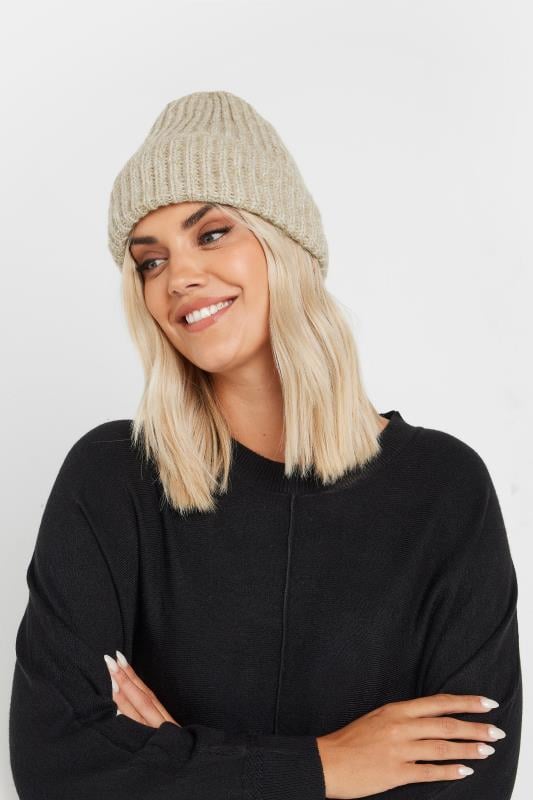 evans Yours Camel Brown Chunky Knit Beanie