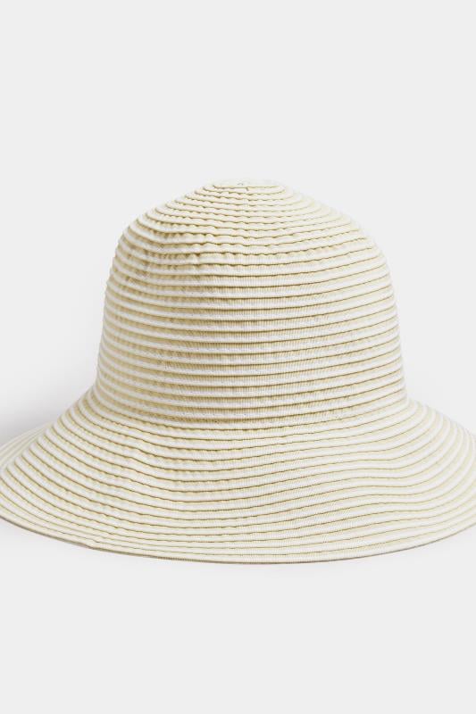 Evans Yours Cream Stitch Detail Bucket Hat