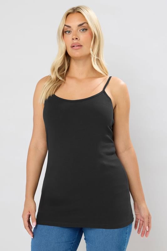 Evans YOURS Curve 2 PACK Black Cami Tops