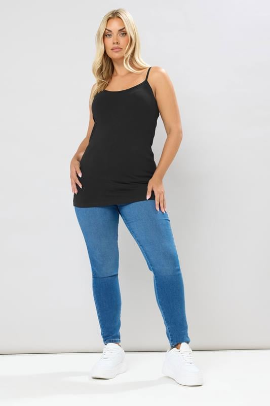 Evans YOURS Curve 2 PACK Black Cami Tops