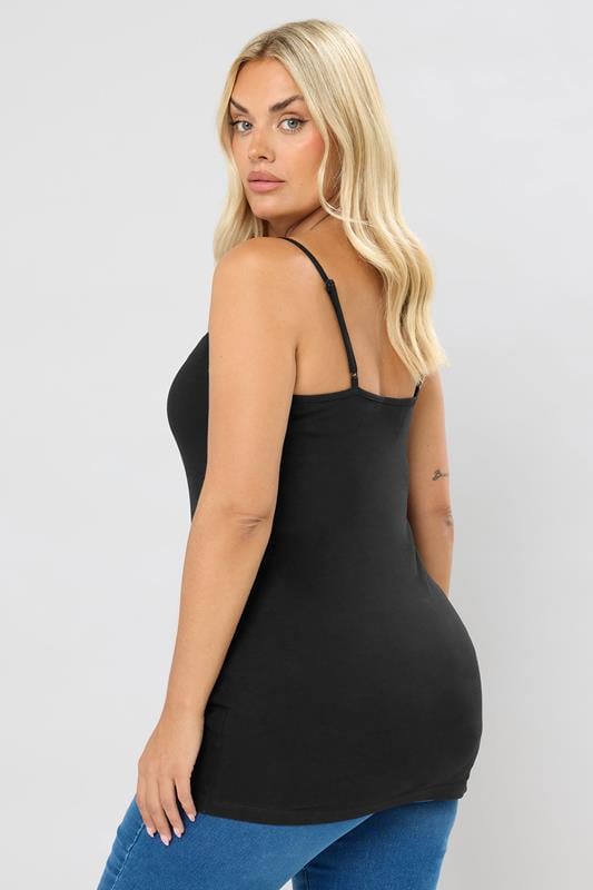 Evans YOURS Curve 2 PACK Black Cami Tops