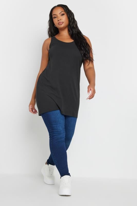 Evans YOURS Curve 2 PACK Black Longline Vest Tops