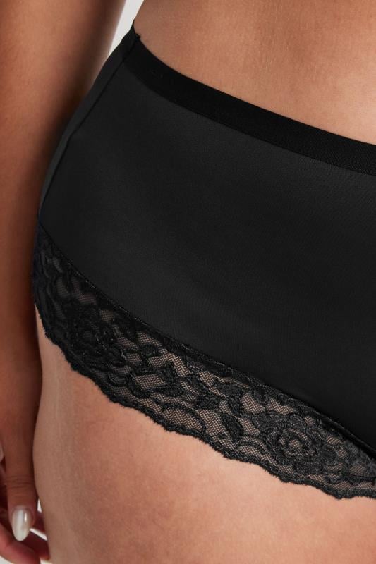Evans YOURS Curve 3 PACK Black Lace Trim Briefs