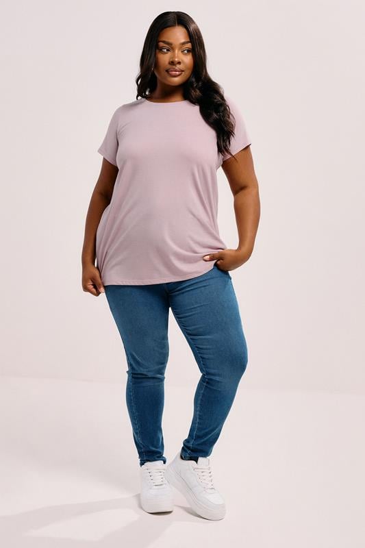 Evans YOURS Curve 3 PACK Brown & Blue Core T-Shirts