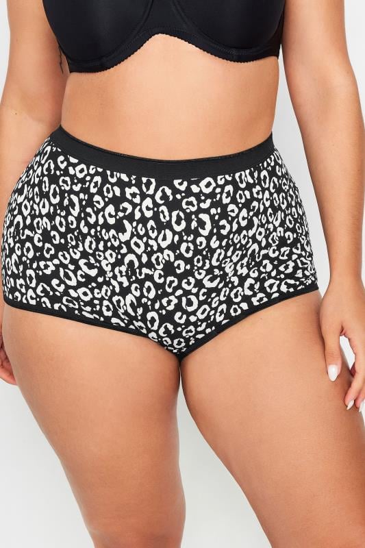 Evans YOURS Curve 5 PACK Black Animal Print Shorts
