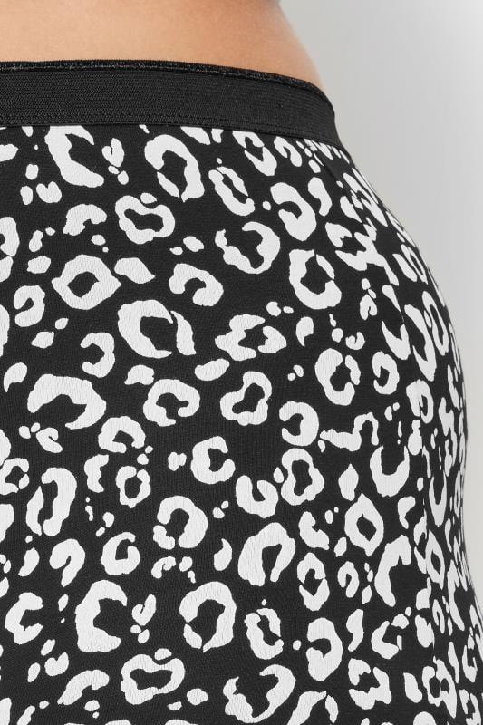 Evans YOURS Curve 5 PACK Black Animal Print Shorts