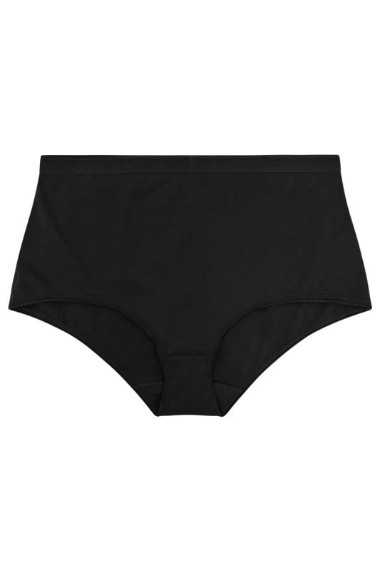 Evans YOURS Curve 5 PACK Black Stretch Full Briefs