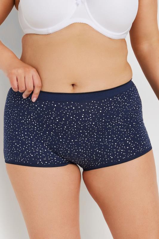 Evans YOURS Curve 5 PACK Blue Marble Print Shorts