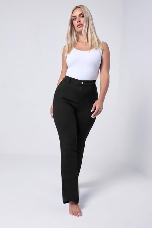 Evans YOURS Curve Black Bootcut Stretch ISLA Jeans