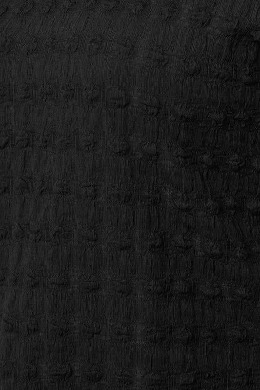 Evans YOURS Curve Black Bubble Textured T-Shirt