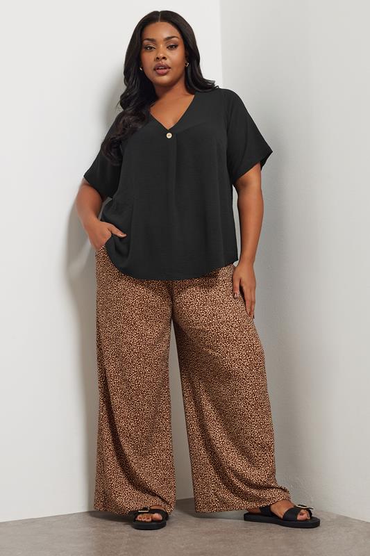 Evans YOURS Curve Black Button Detail Blouse