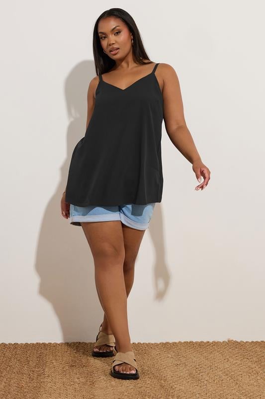 Evans YOURS Curve Black Cami Vest Top