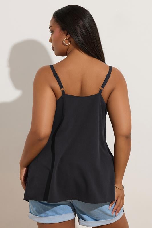 Evans YOURS Curve Black Cami Vest Top