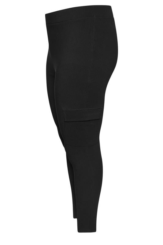 Evans YOURS Curve Black Cargo Leggings
