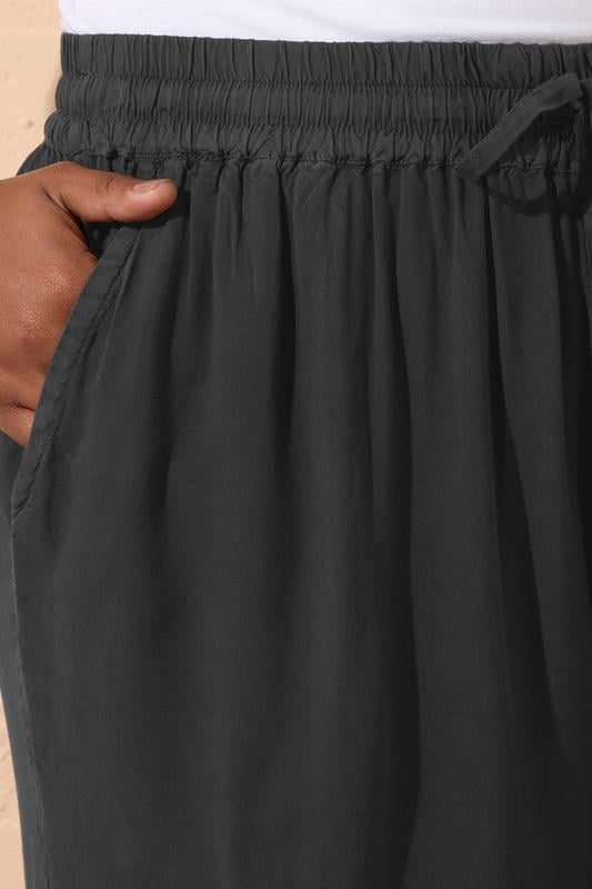 Evans YOURS Curve Black Chambray Culottes