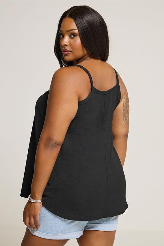 Evans YOURS Curve Black Crepe Cami Vest Top