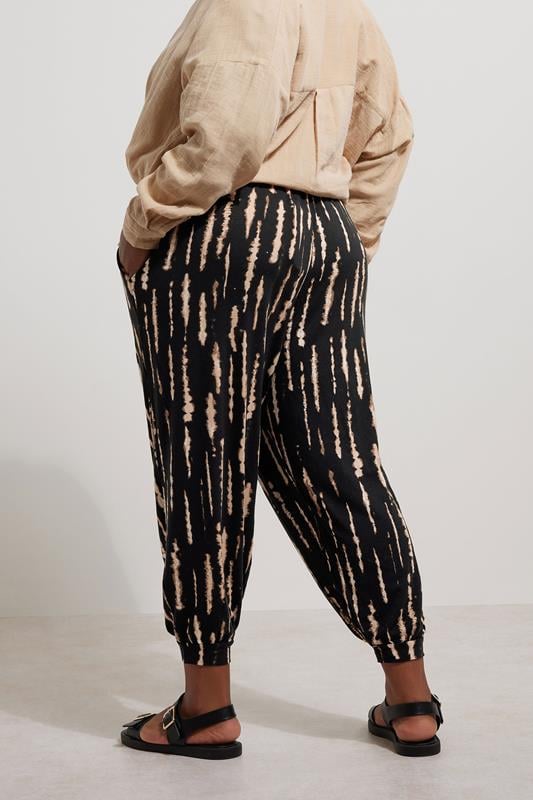 Evans YOURS Curve Black Crop Harem Trousers