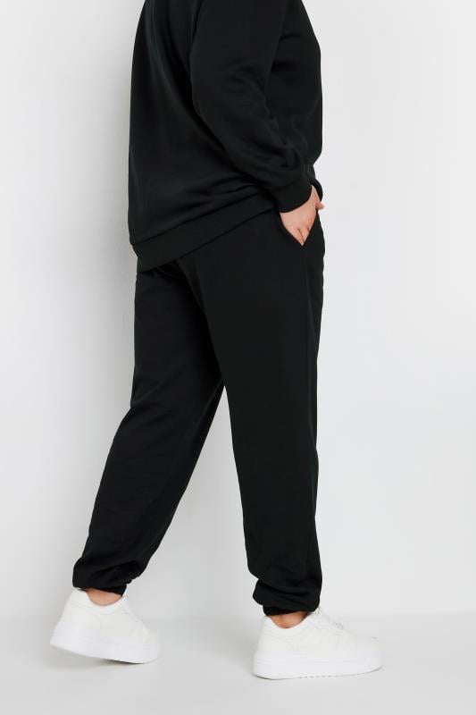 Evans YOURS Curve Black Cuffed Joggers