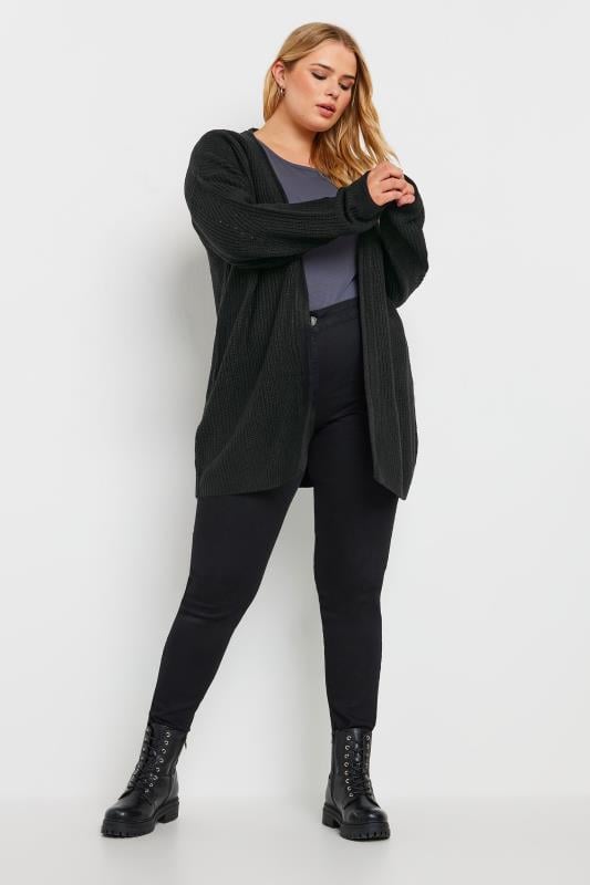 Evans YOURS Curve Black Essential Knitted Cardigan