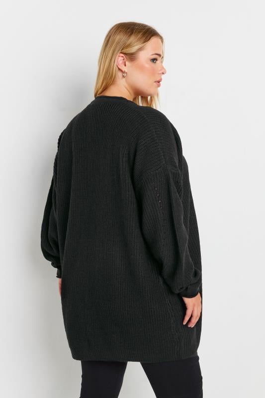 Evans YOURS Curve Black Essential Knitted Cardigan