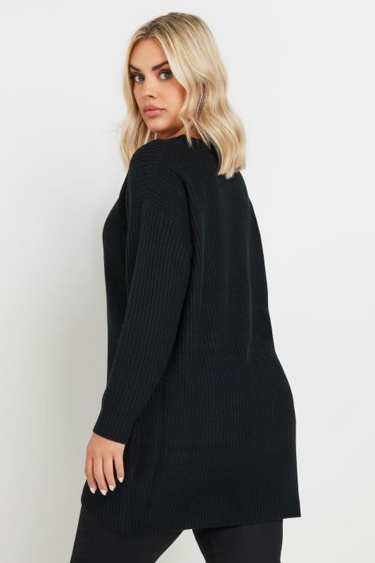 Evans YOURS Curve Black Essential Knitted Jumper