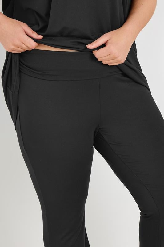 Evans YOURS Curve Black Flare Pyjama Bottoms