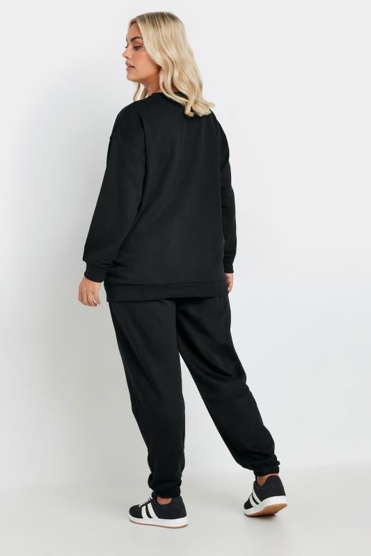 Evans YOURS Curve Black Jogger Set