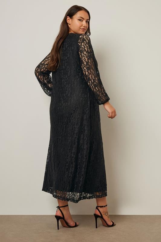 Evans YOURS Curve Black Lace Maxi Dress