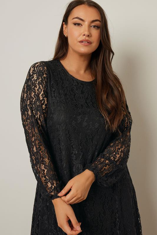 Evans YOURS Curve Black Lace Maxi Dress