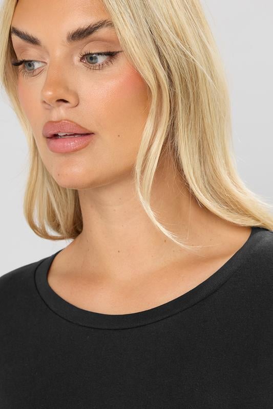 Evans YOURS Curve Black Long Sleeve T-Shirt