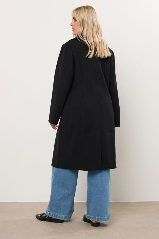 Evans YOURS Curve Black Longline Formal Coat