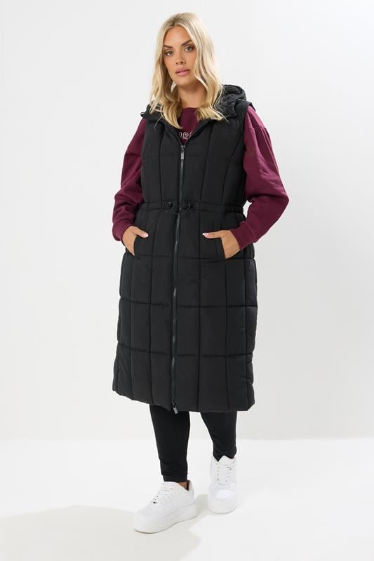 Evans YOURS Curve Black Midi Gilet
