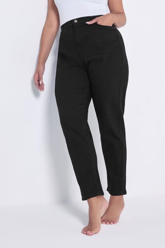evans YOURS Curve Black Mom Jeans