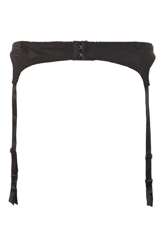 Evans YOURS Curve Black Narrow Lace Suspender Belt