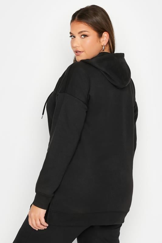 Evans YOURS Curve Black Overhead Hoodie