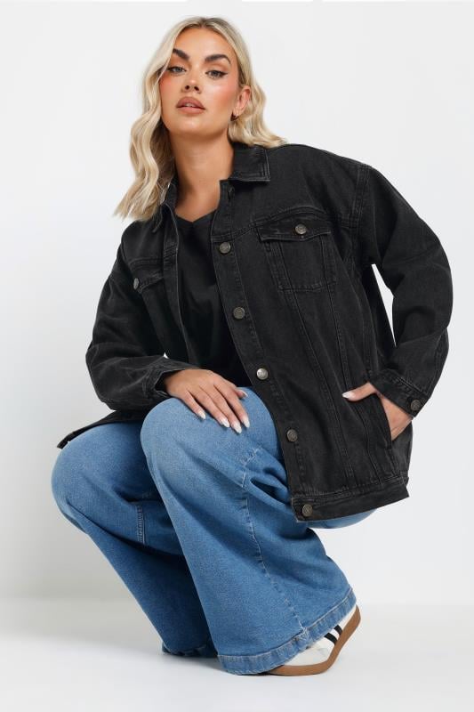 Evans YOURS Curve Black Oversized Jacket