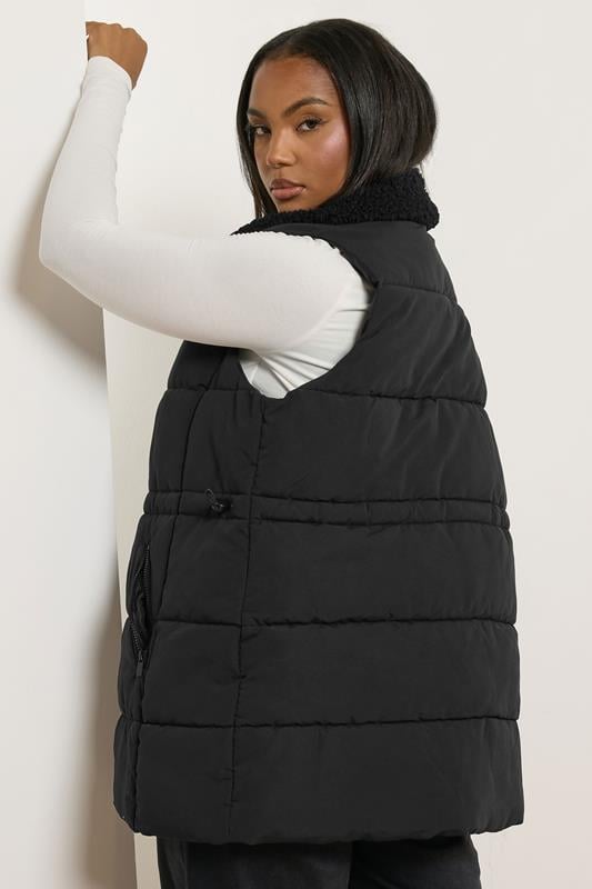 Evans YOURS Curve Black Padded Gilet