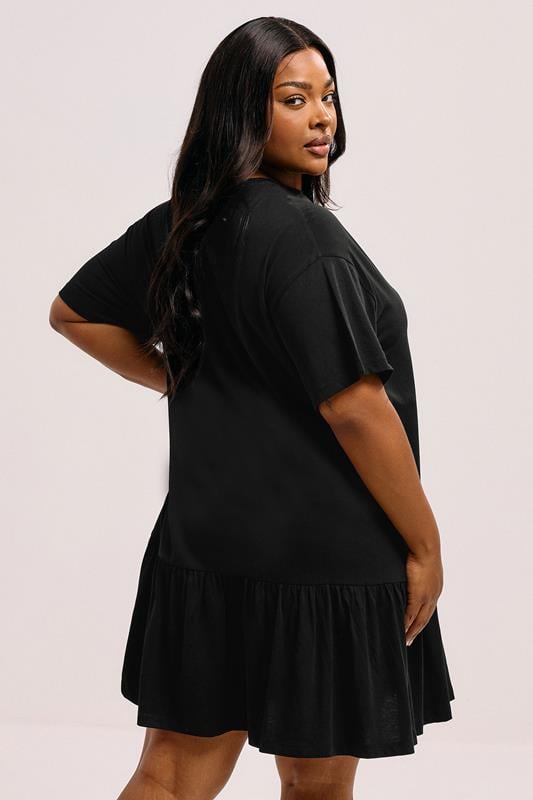 Evans YOURS Curve Black Peplum Mini Dress