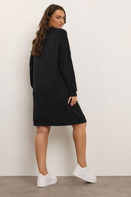 Evans YOURS Curve Black Pocket Sweatshirt Dress