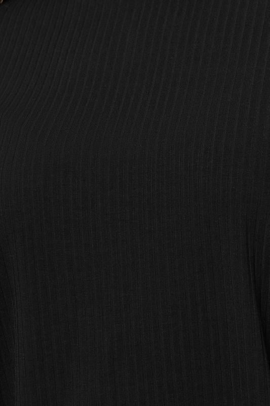 Evans YOURS Curve Black Ribbed Swing Top