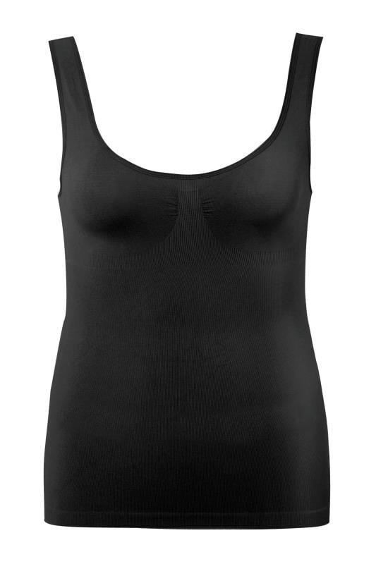 Evans YOURS Curve Black Seamless Control Vest Top